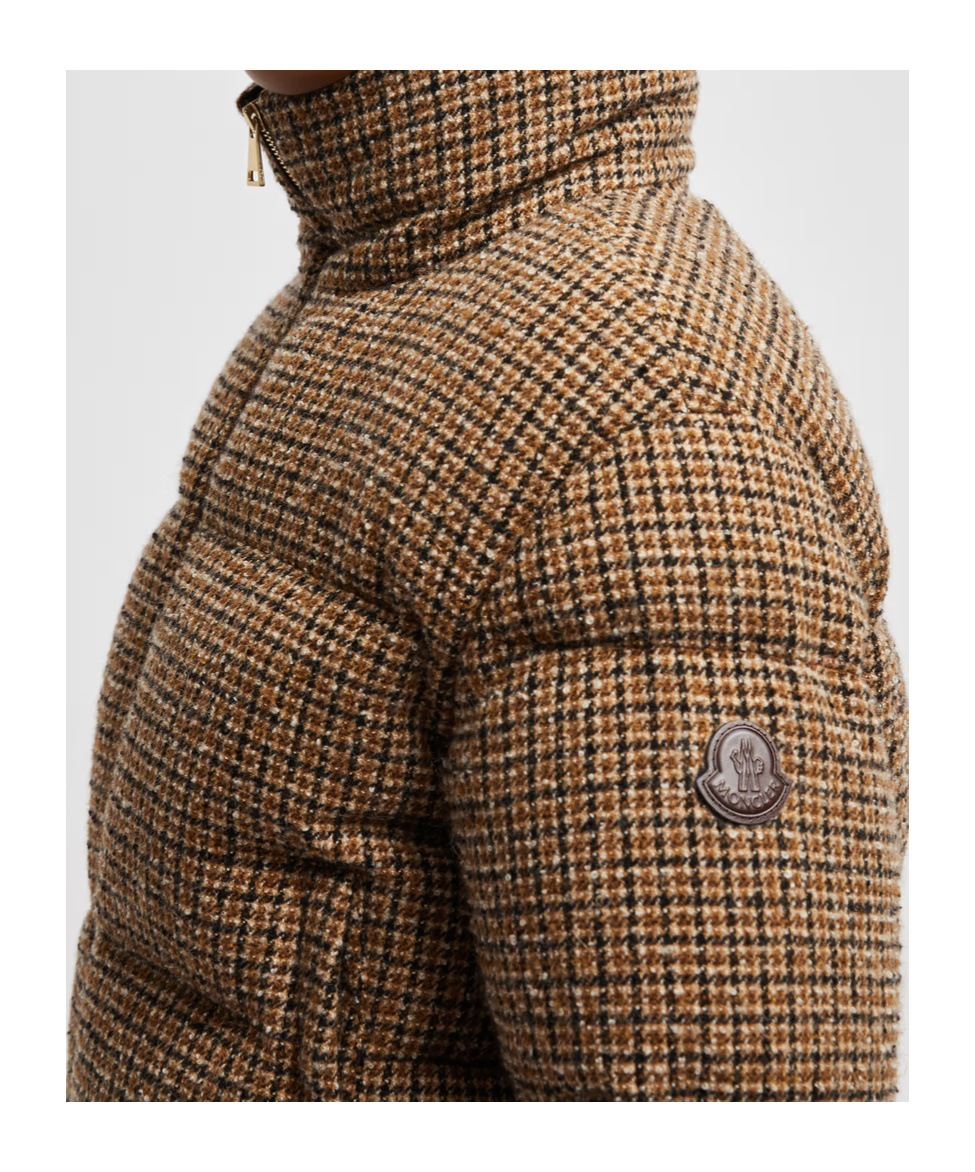 Shop Moncler Seboune Puffer Jacket In Brown