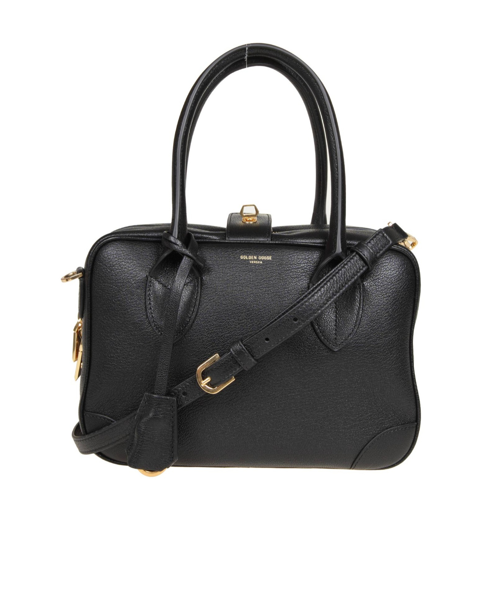 Golden Goose Deluxe Brand Logo Printed Tote Bag In Black