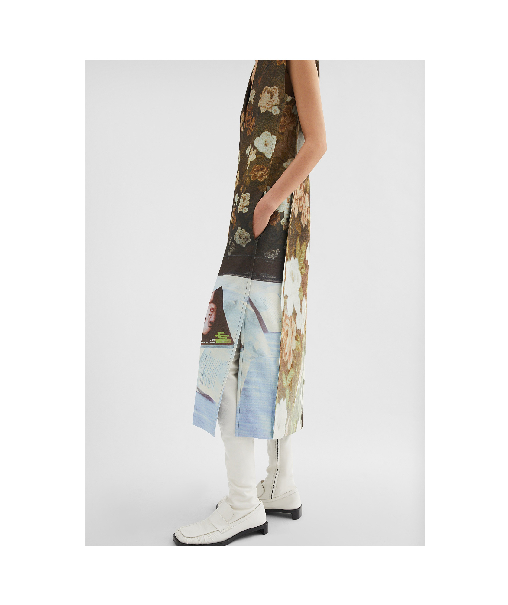 Jil Sander Printed Dress In Multicolor