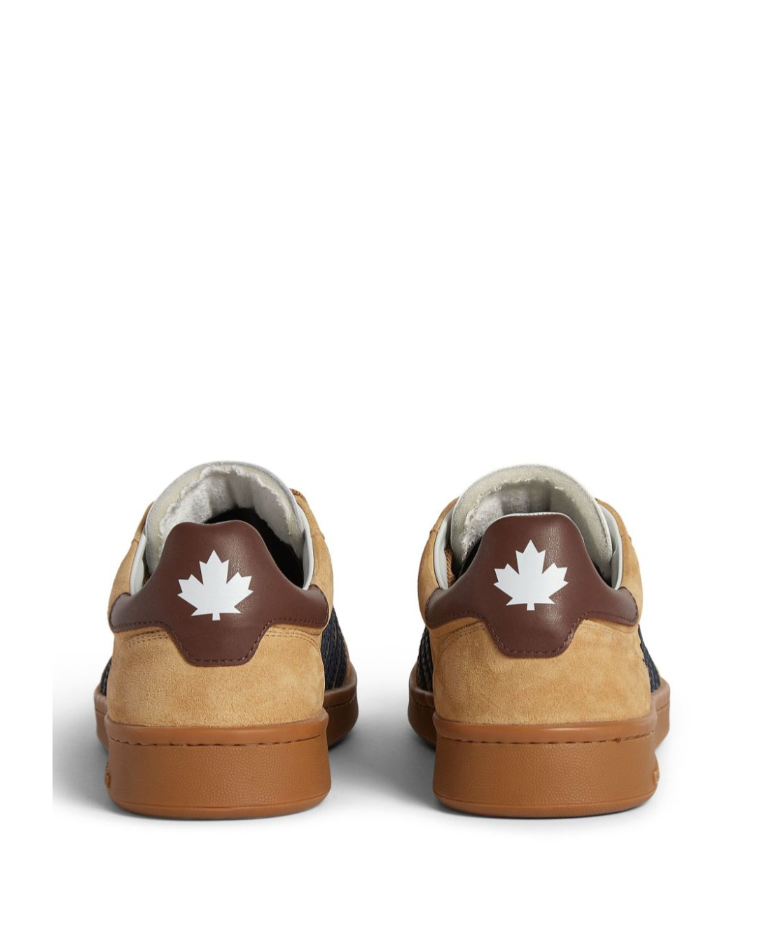 Dsquared2 Brown Low Top Sneakers With Logo Lettering On The Tongue And Striped Detail On The Side In Leather A In Brown