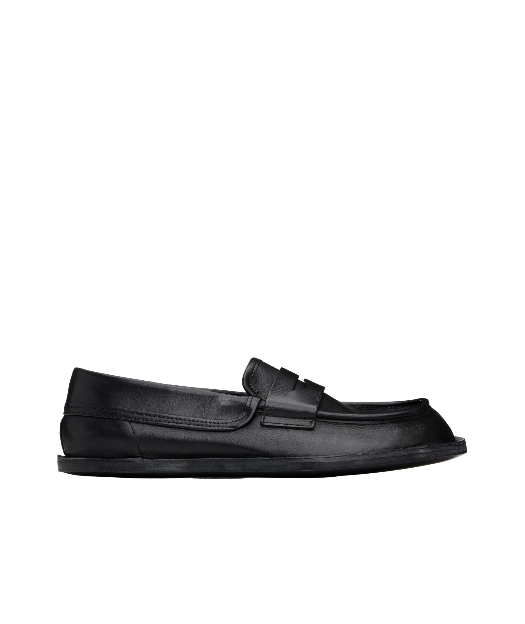 Moschino Desert Penny Strap Loafers In Black