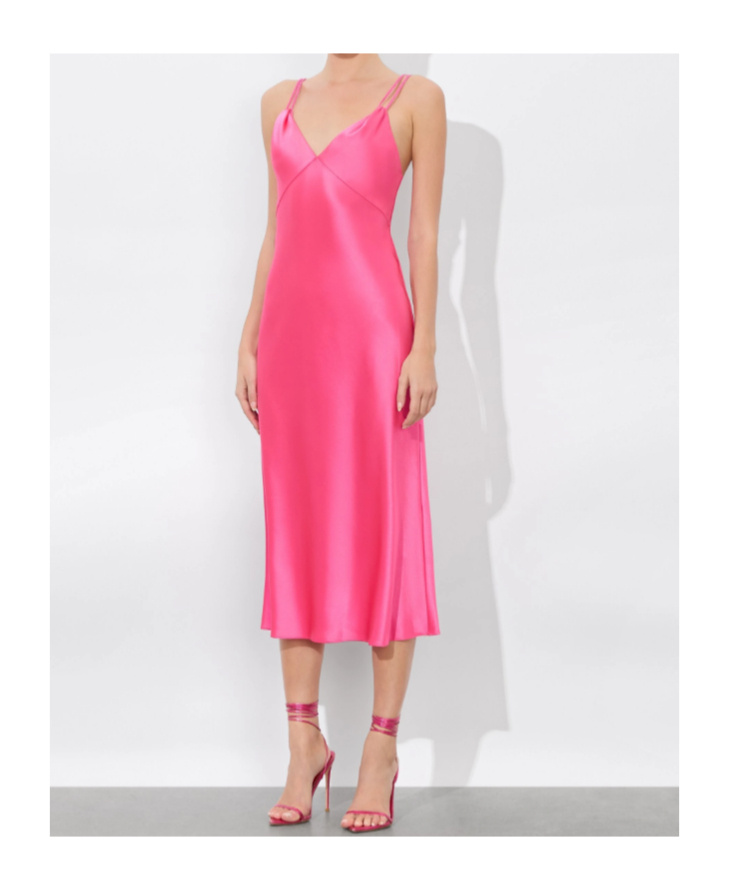 Alice And Olivia Kiro Suspender Skirt In Pink