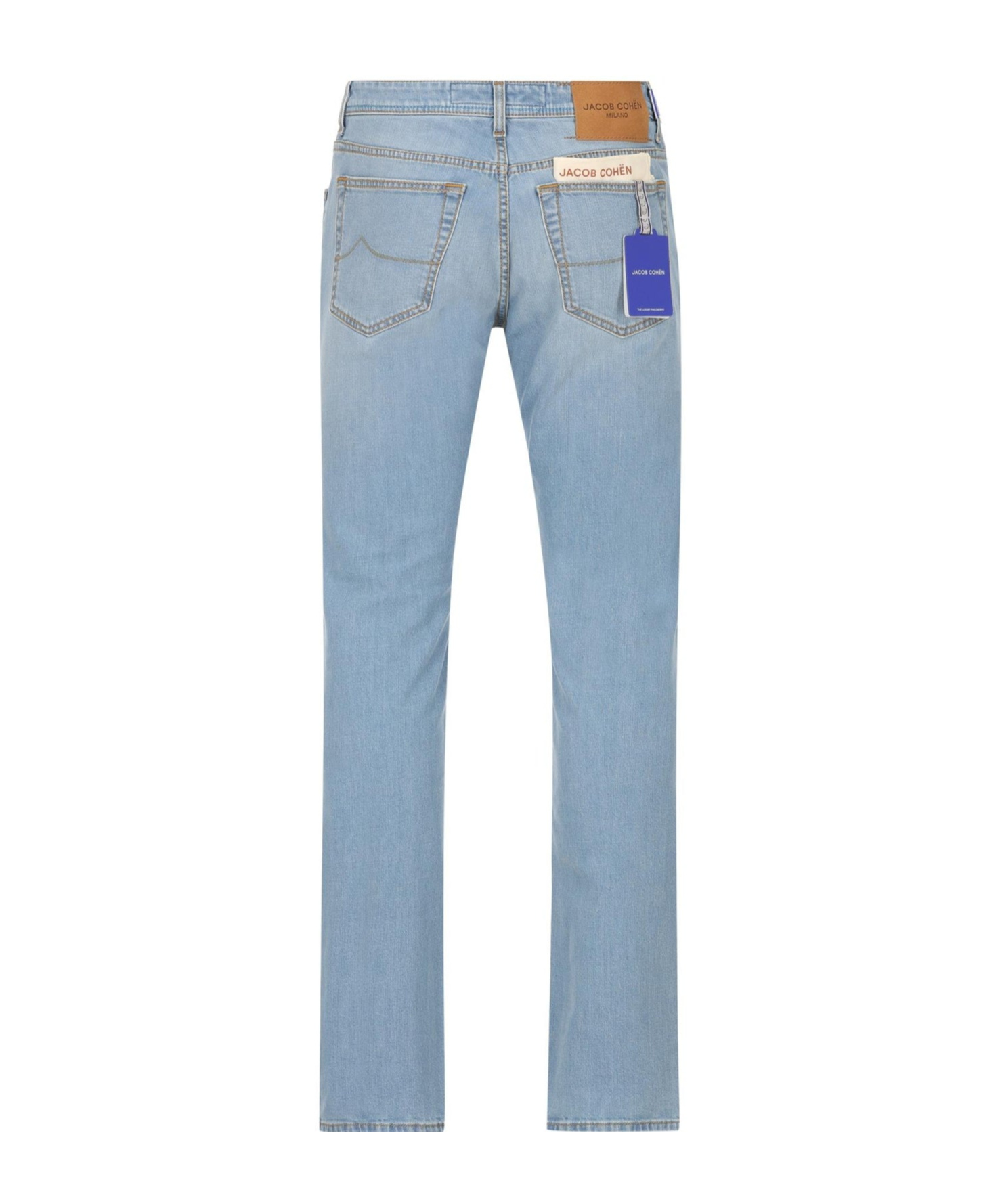 Jacob Cohen Straight Trousers With Five Pockets And Belt Loops In Blue