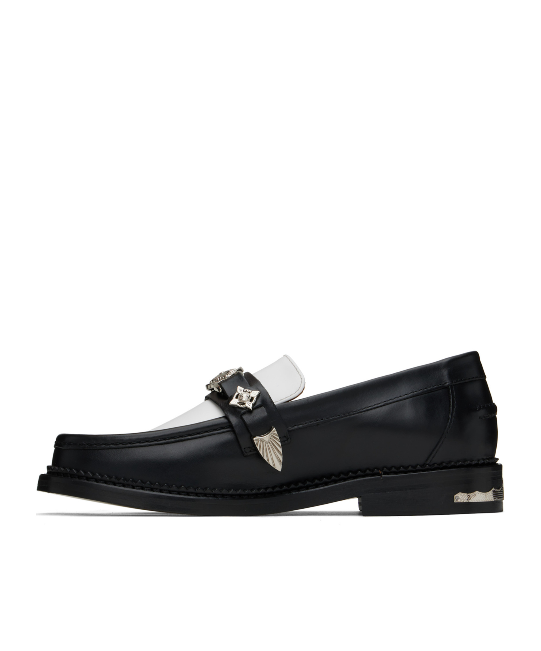 Shop Toga Virilis Round Toe Loafers In Black