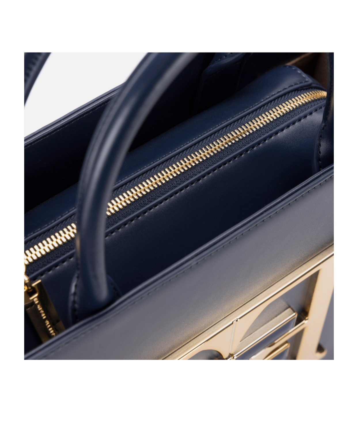 ELISABETTA FRANCHI LOGO MEDIUM HANDBAG