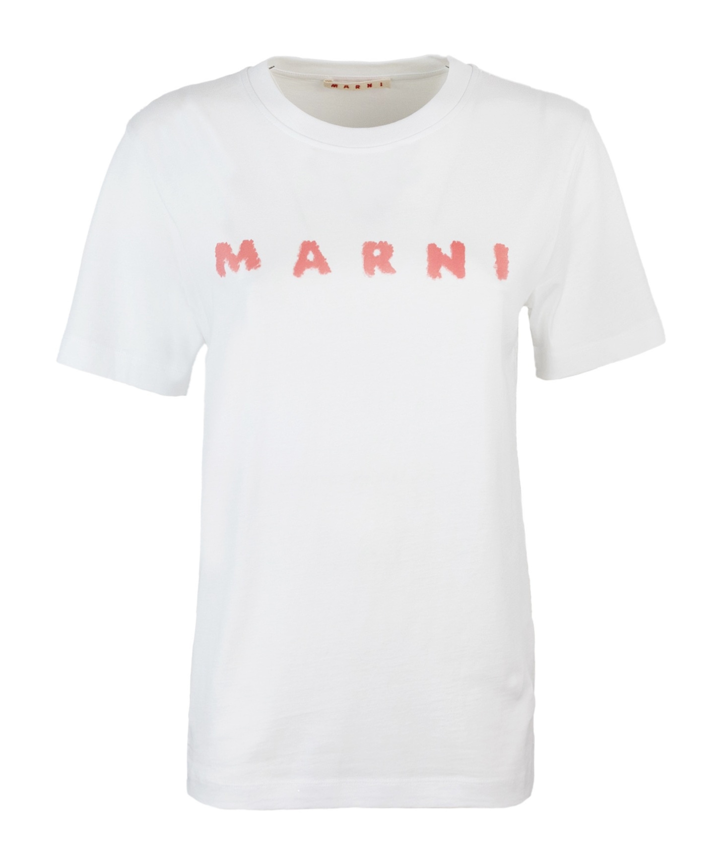 Marni White Jersey T-shirt With Scribbled Logo
