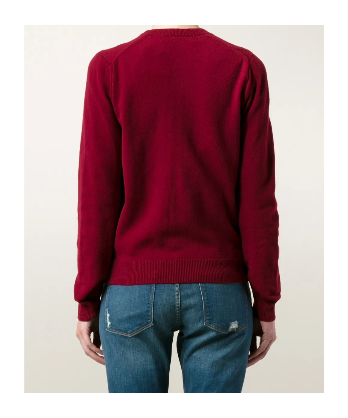 Comme Des Garçons Play Logo Patch Button-up Cardigan In Red