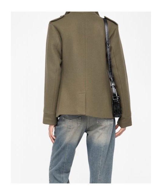 Zadig & Voltaire Military-pocket Buttoned Jacket In Green