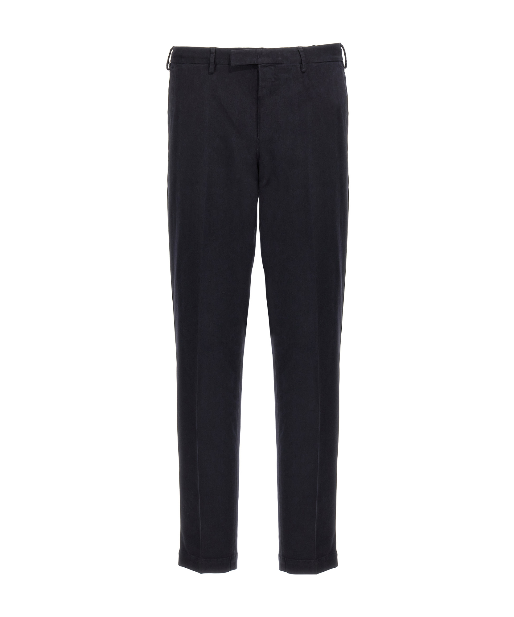 Pt Torino Tailored Black Trousers With Discreet Pockets In Black