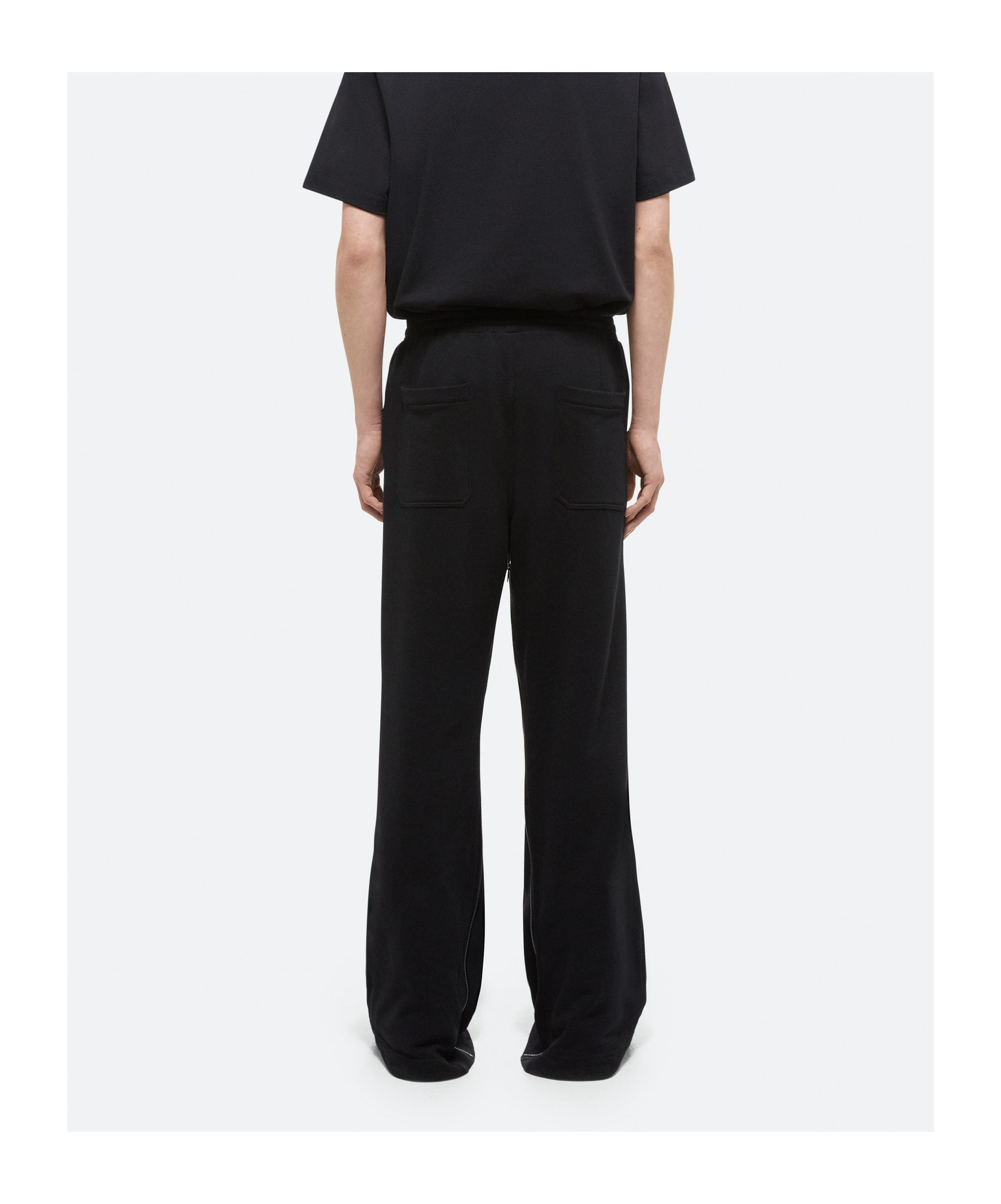 Helmut Lang Gusset Cotton Track Pants In Black