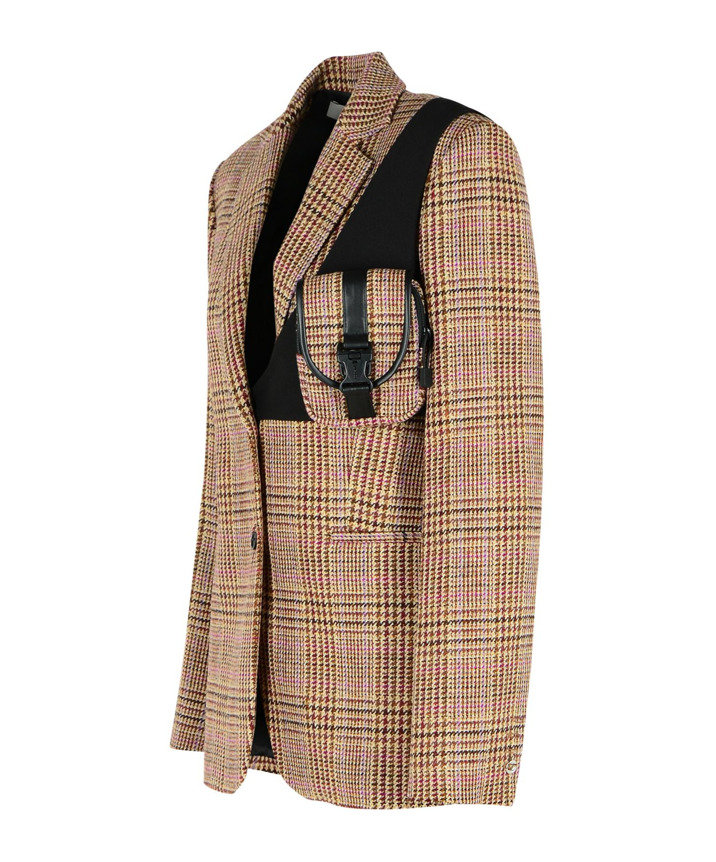 Coperni Multicolor Virgin Wool Blazer In Burgundy