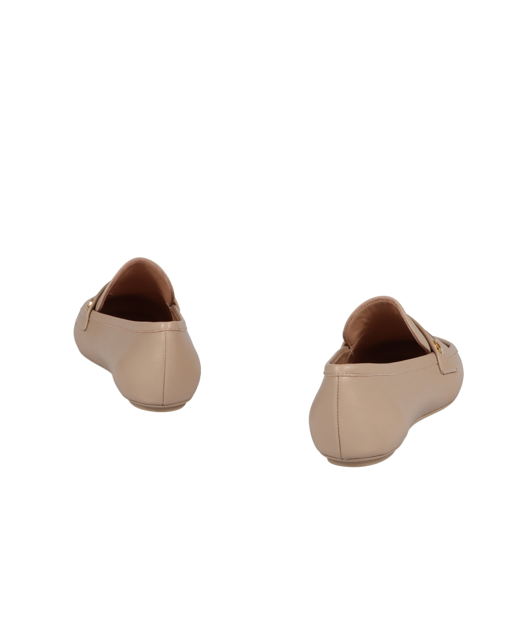 Gianvito Rossi Round Head Loafer Shoes In Nude