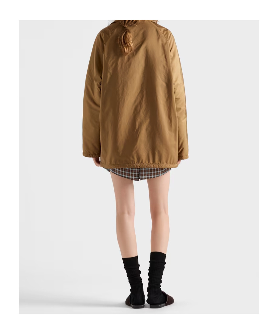 Prada Lightweight Re-nylon Blouson Jacket In Sand