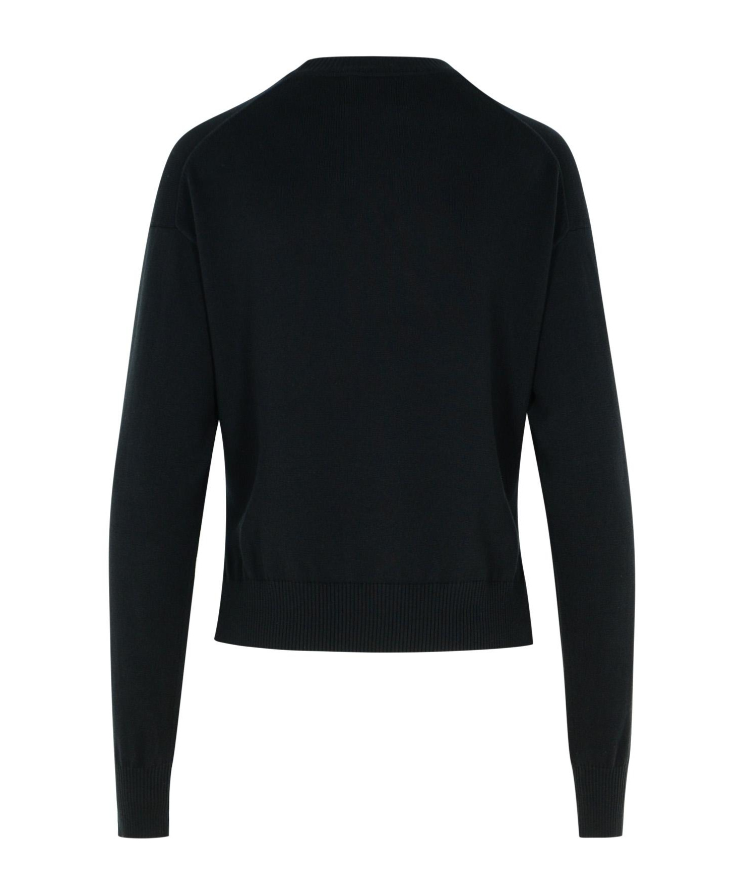 MOSCHINO MOSCHINO JEANS LOGO INTARSIA CREWNECK JUMPER