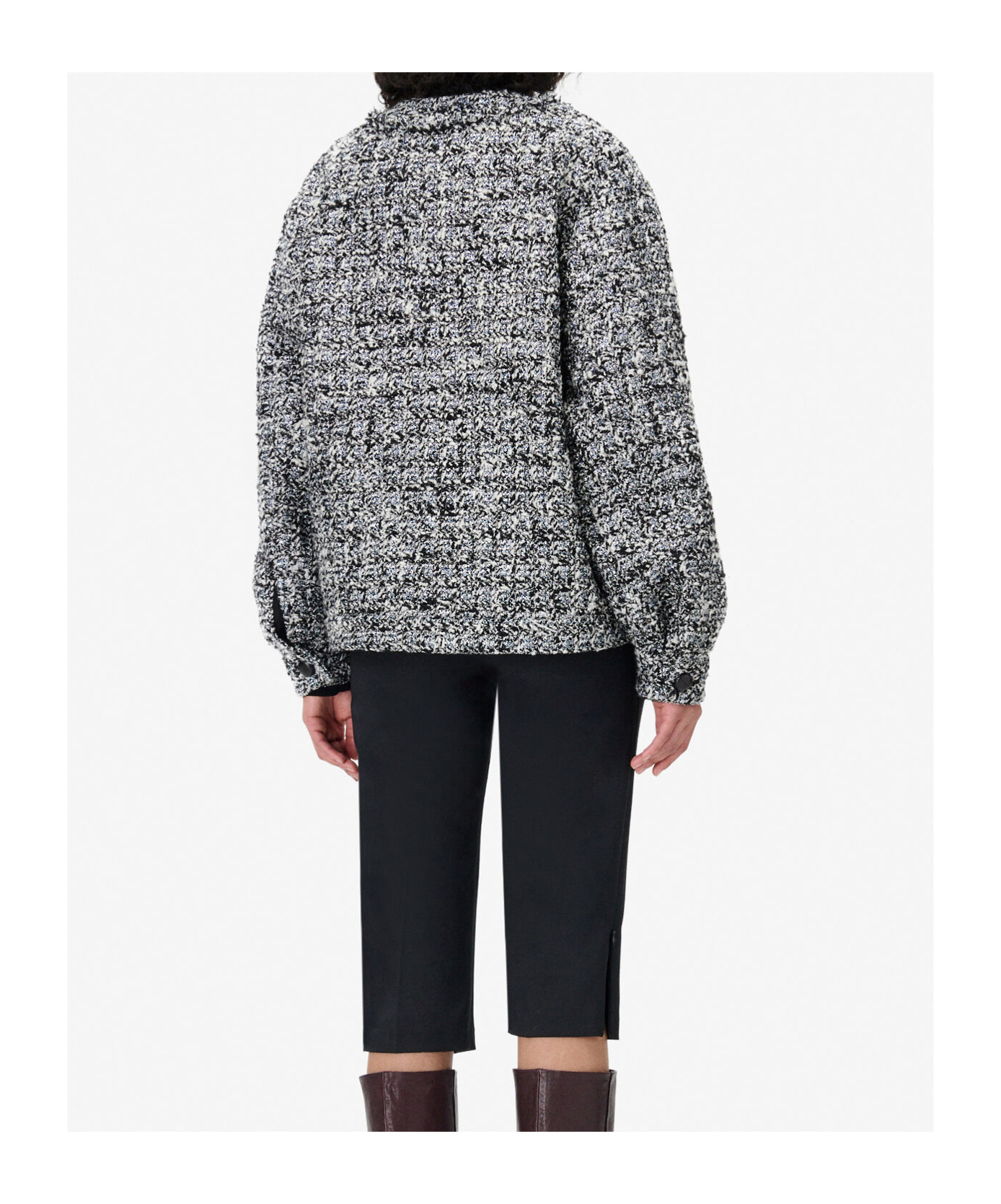 Iro Tweed Bomber In Gray