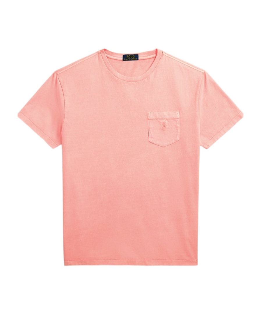 Polo Ralph Lauren Polo Pony Embroidered Crewneck T-shirt In Pink