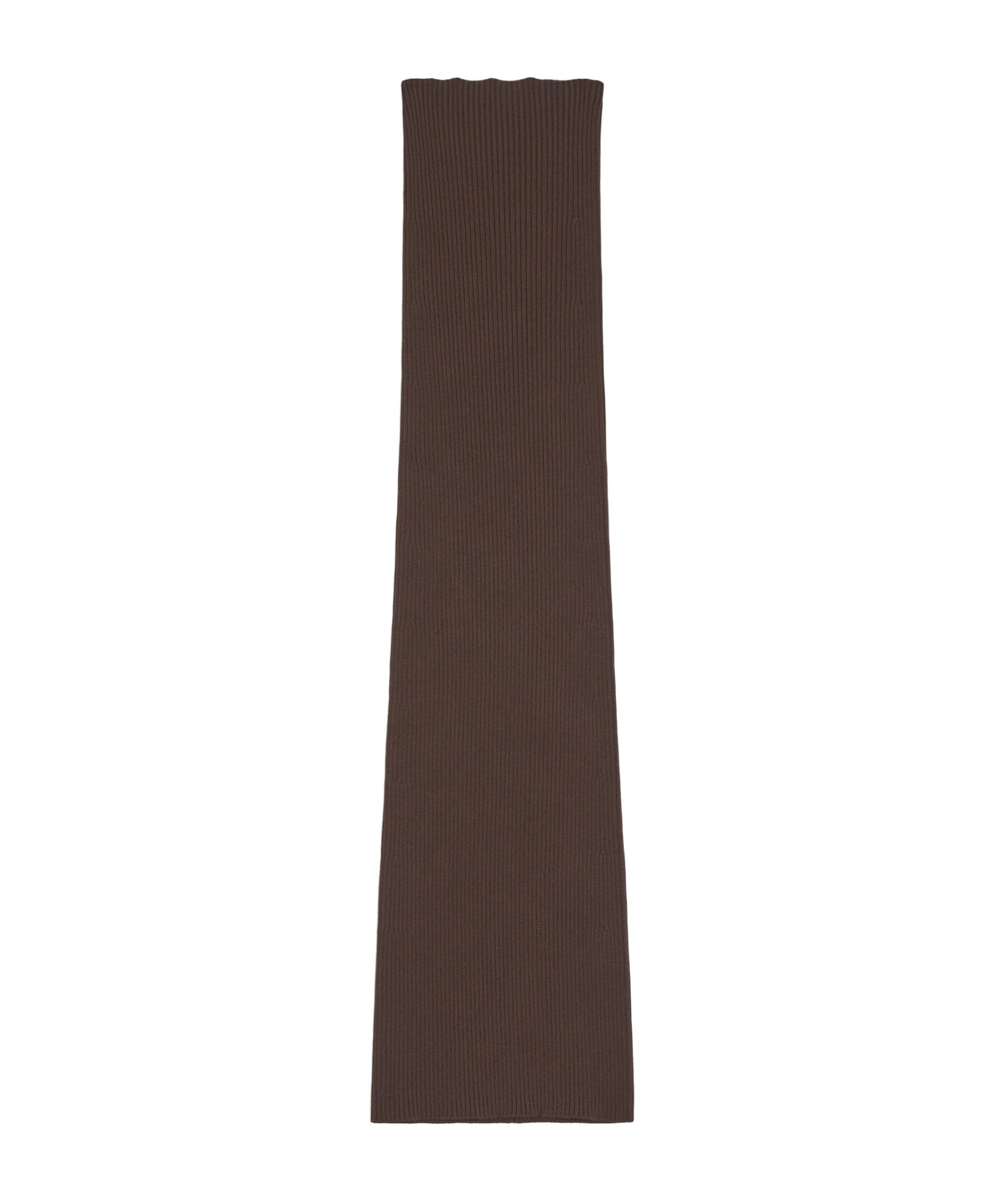 Max Mara Maxi Ribbed Skirt In Brown