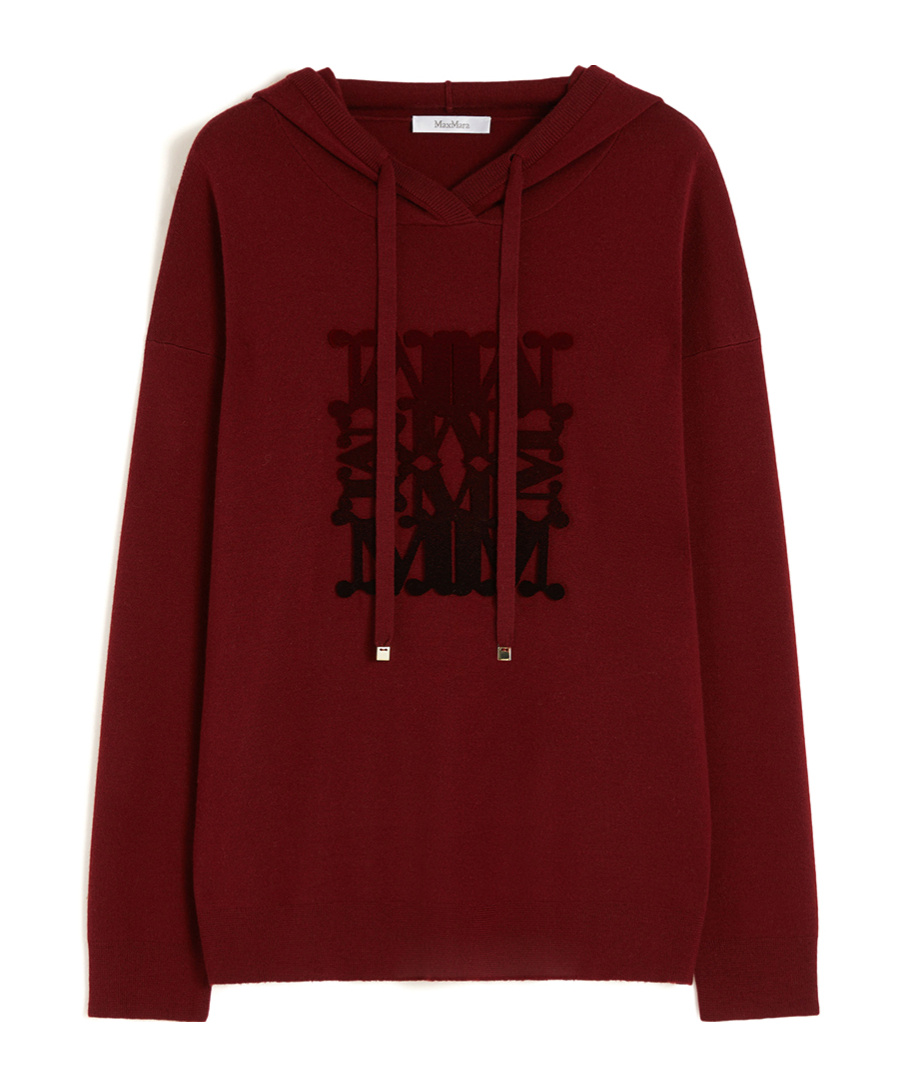 Max Mara Long Sleeve Hoodie In Red