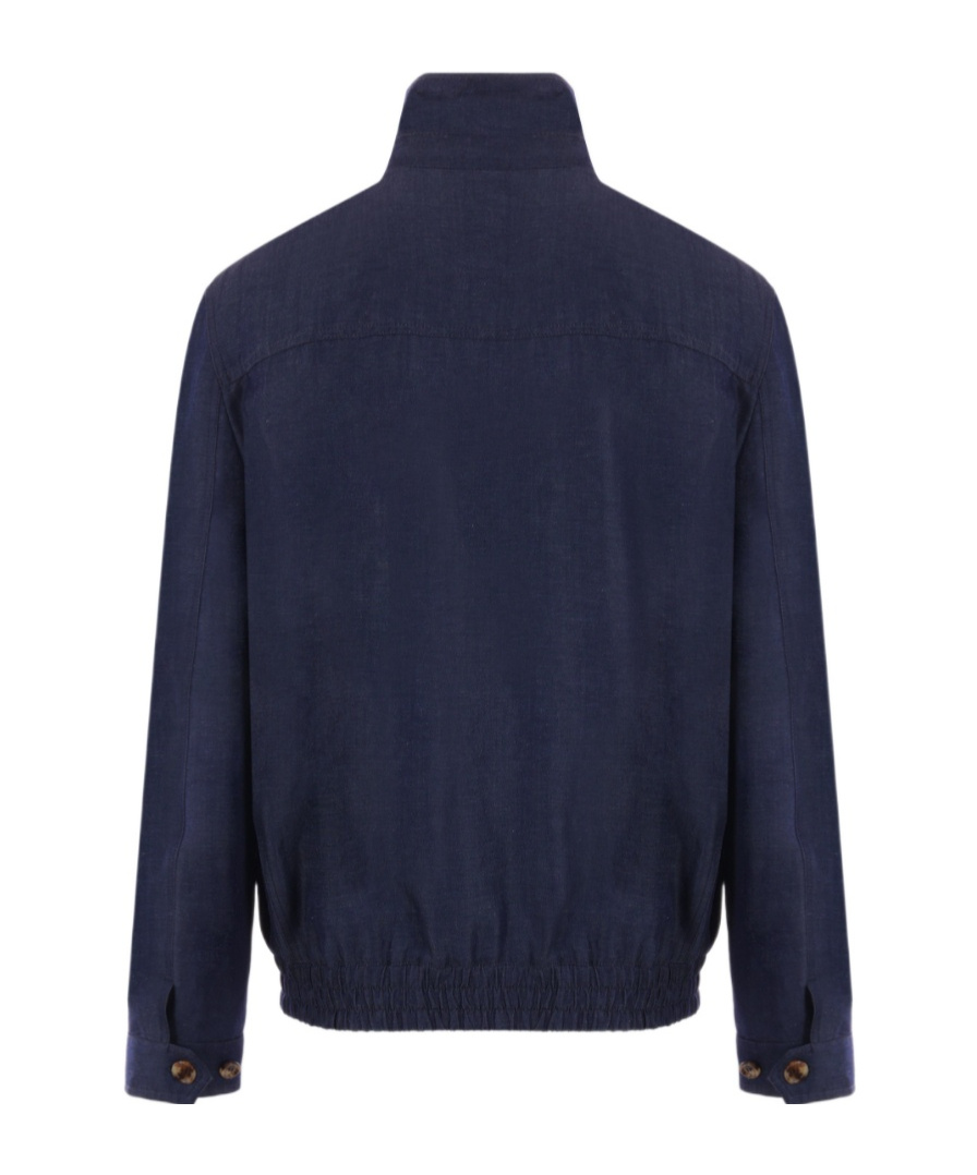 Brunello Cucinelli Cotton-blend Twill Bomber Jacket In Black