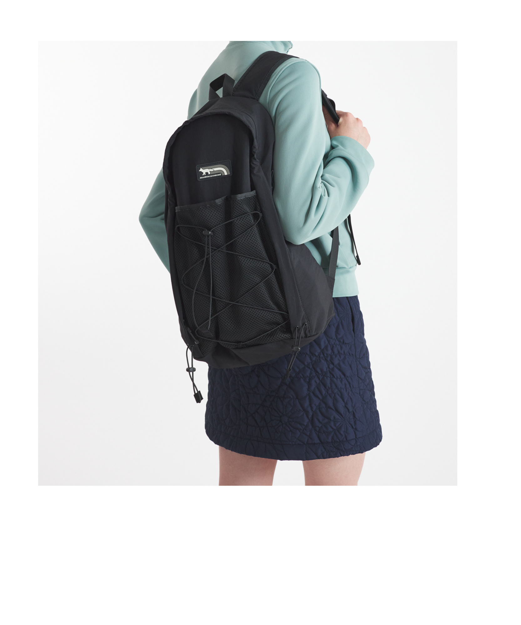 Maison Kitsuné Flash Fox Backpack In Black