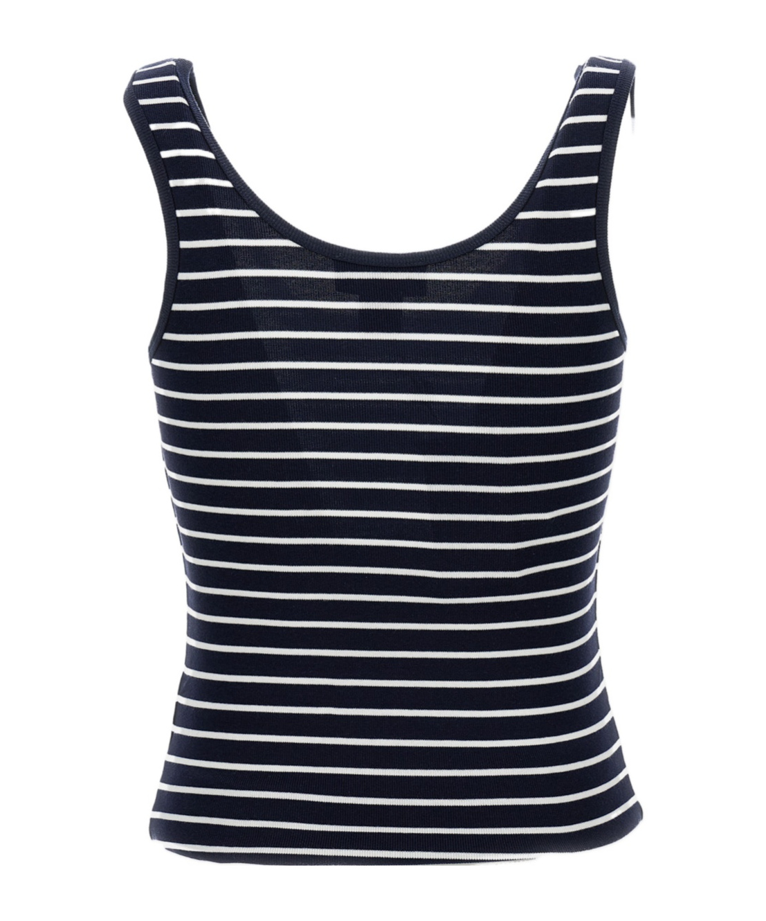 Ralph Lauren Striped Vest In Black