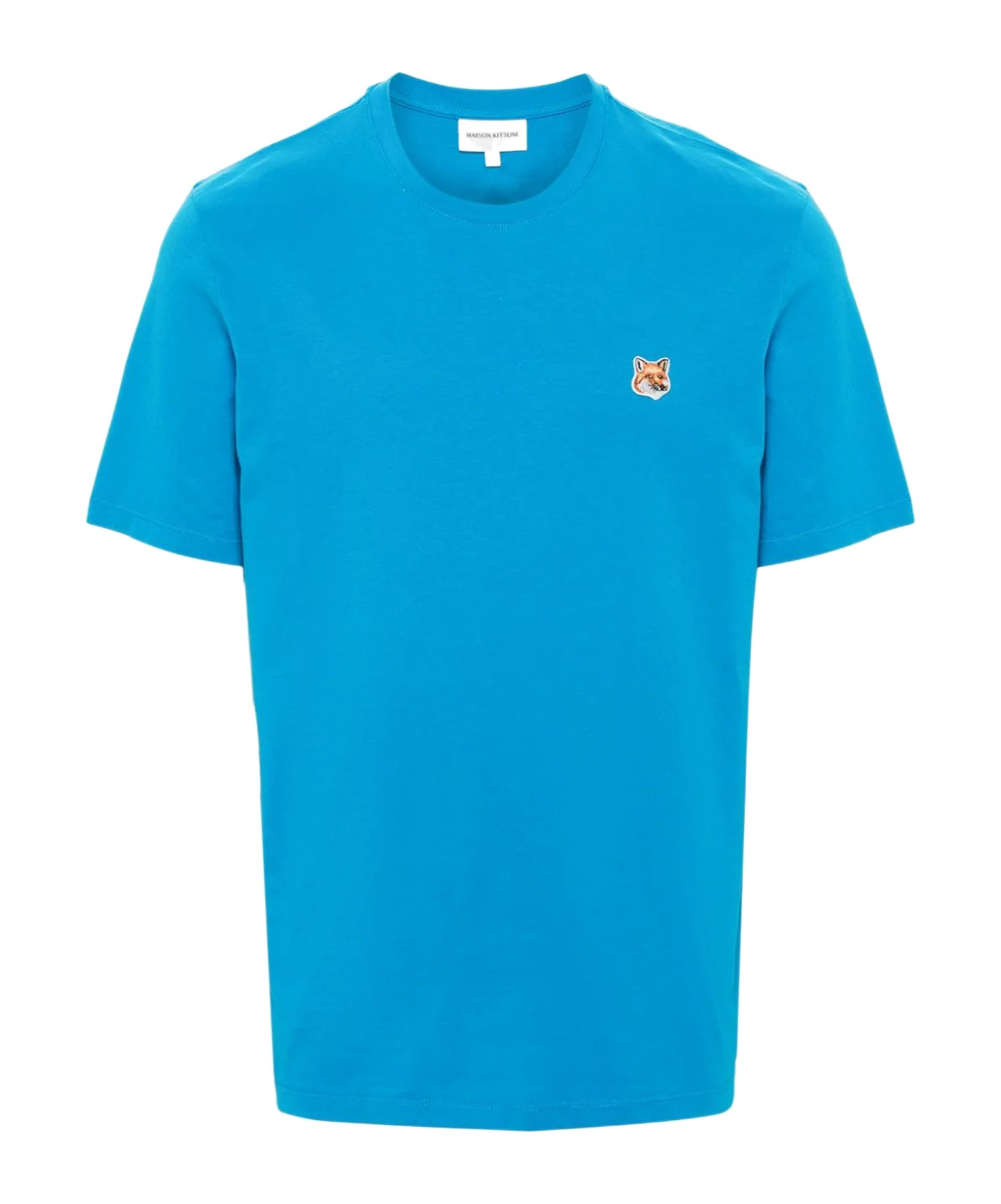 Maison Kitsuné Fox Head Short Sleeved T-shirt In Blue