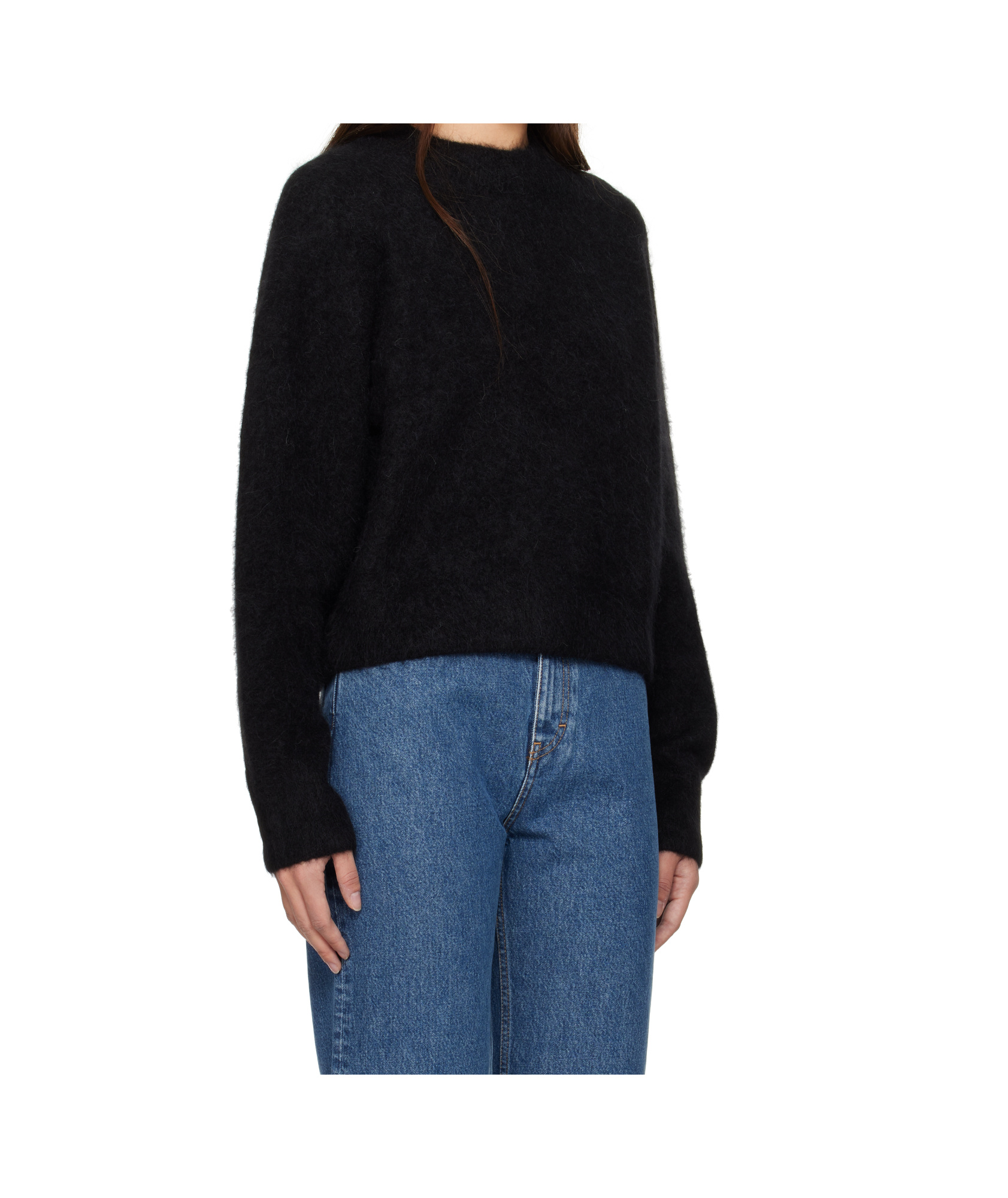 Filippa K Black Fluffy Sweater In Black