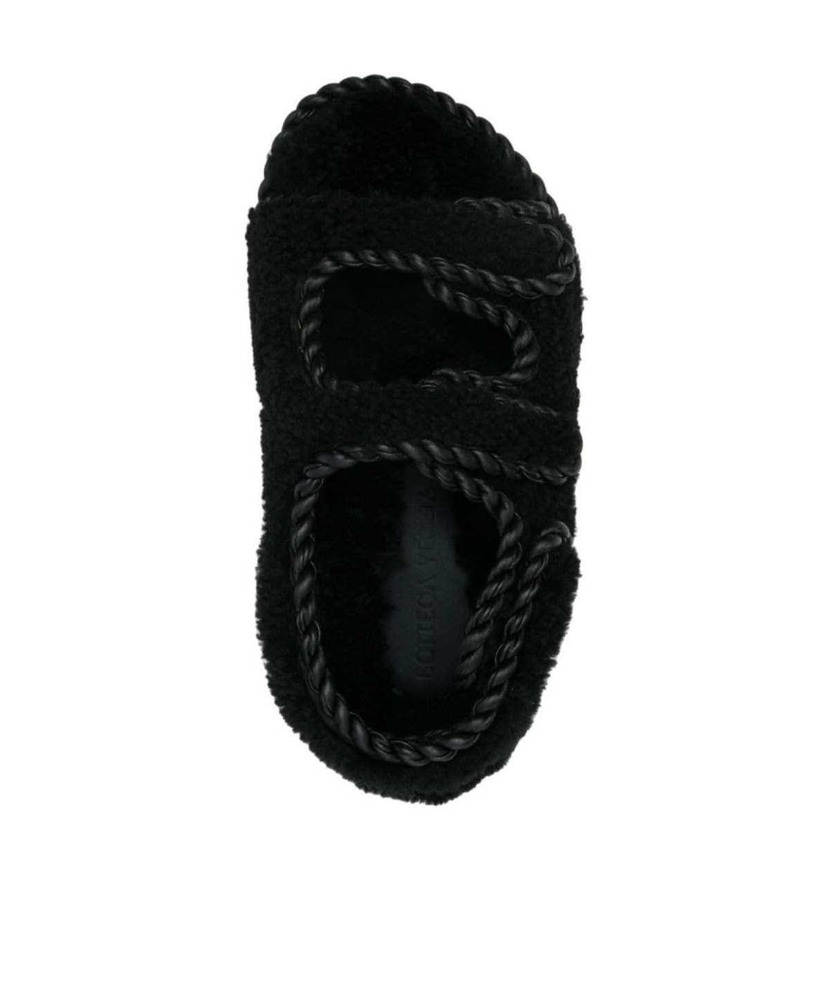 Bottega Veneta Round-headed Flat Sandals In Black