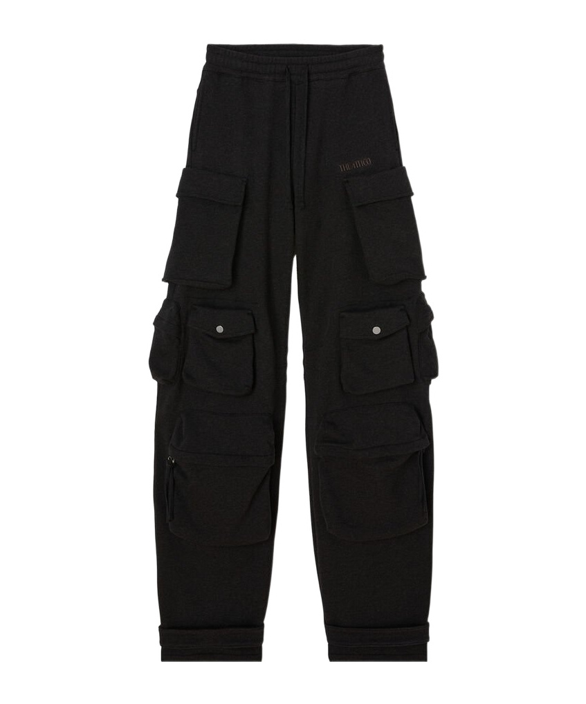 Shop Attico Elastic Waist Casual Pants In Black