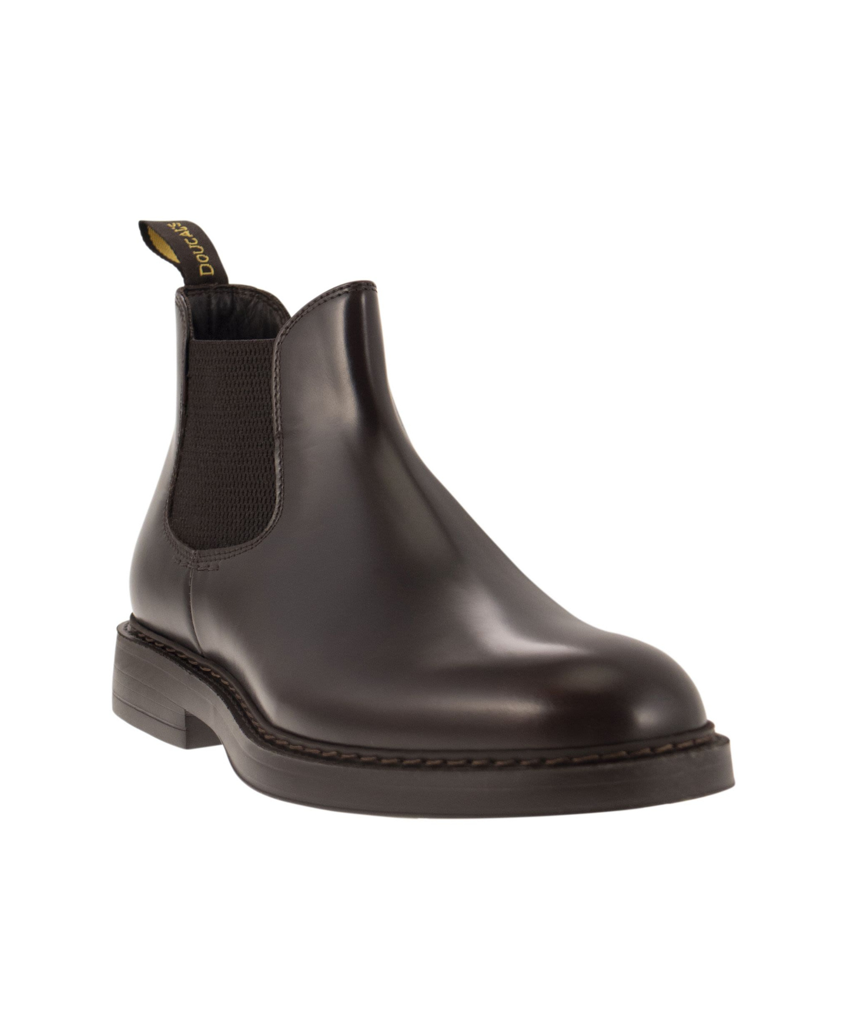 Doucal's Black Leather Ankle Boot In Black