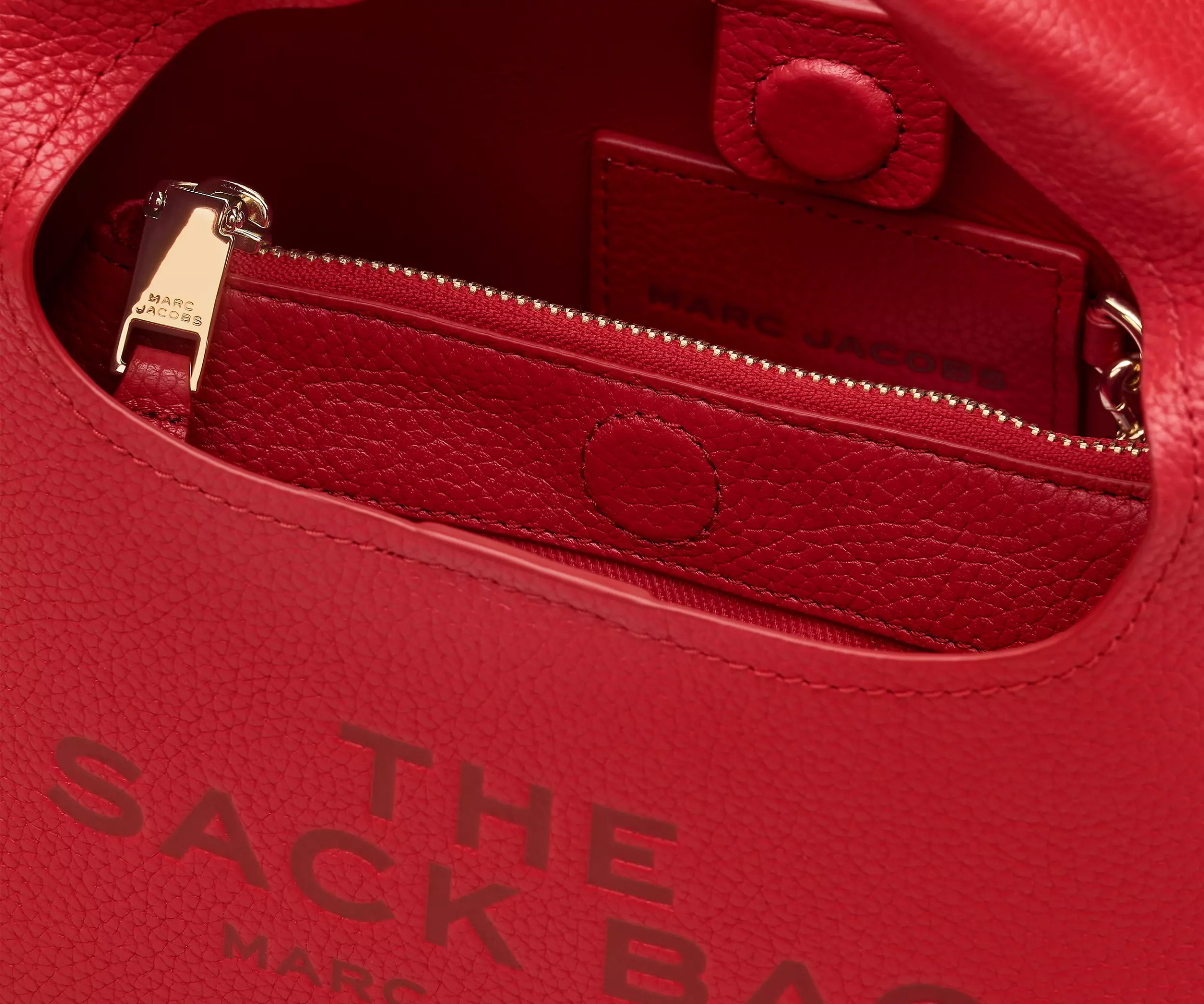 Marc Jacobs Logo Debossed Mini Top Handle Bag In Red