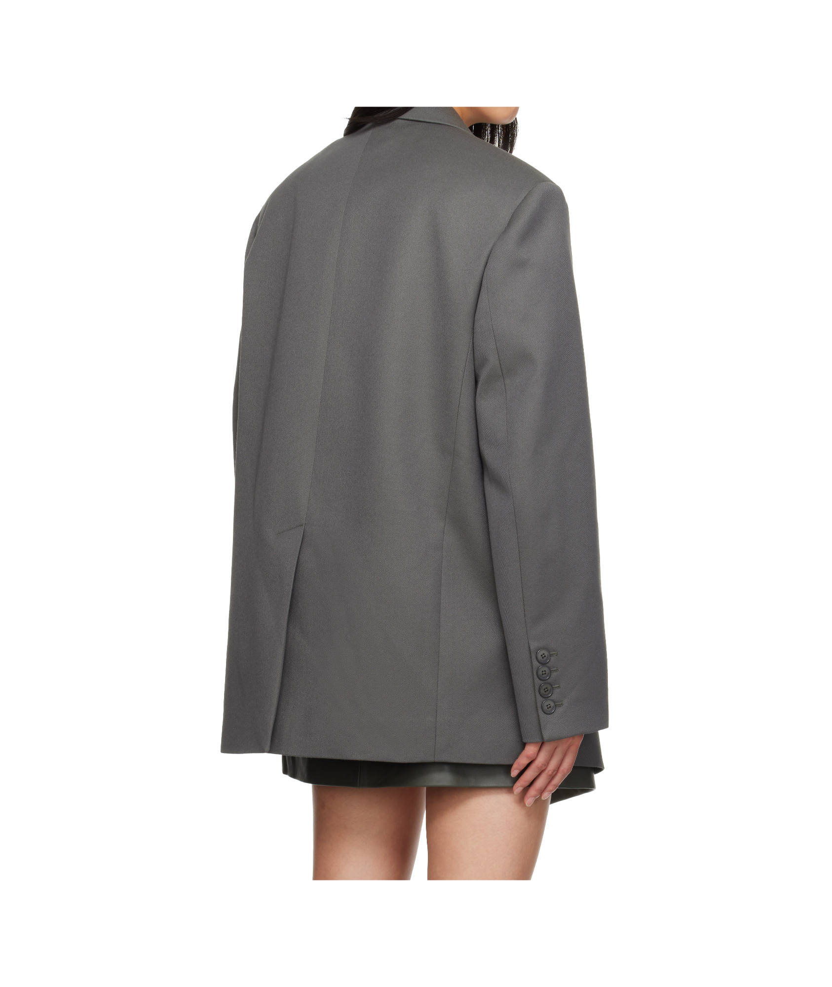 THE FRANKIE SHOP KHAKI LYRA OVERSIZED BLAZER 
