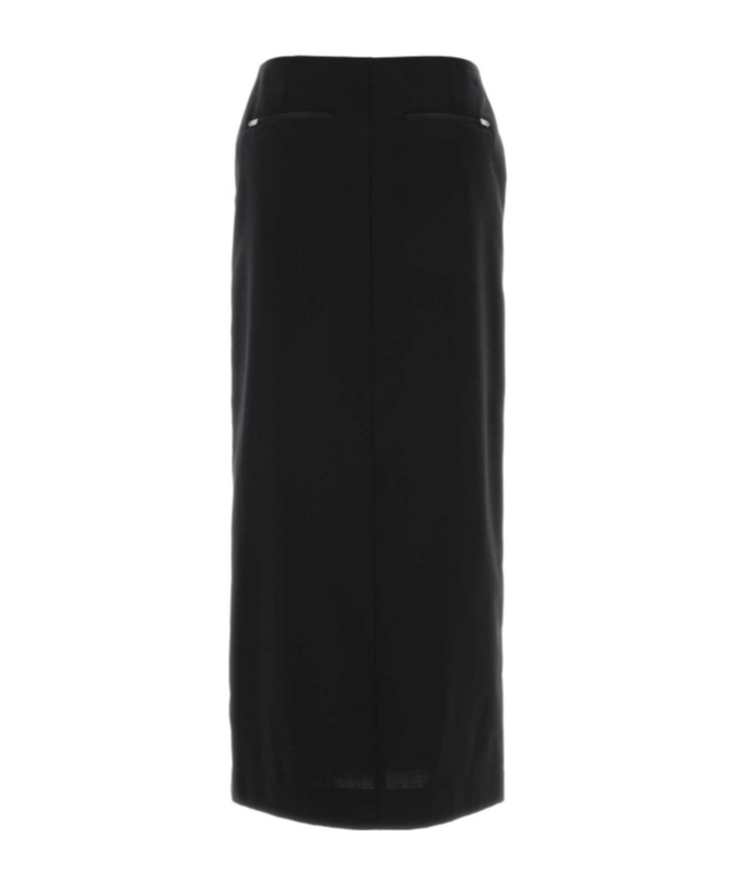Herno Slit Midi Skirt In Black