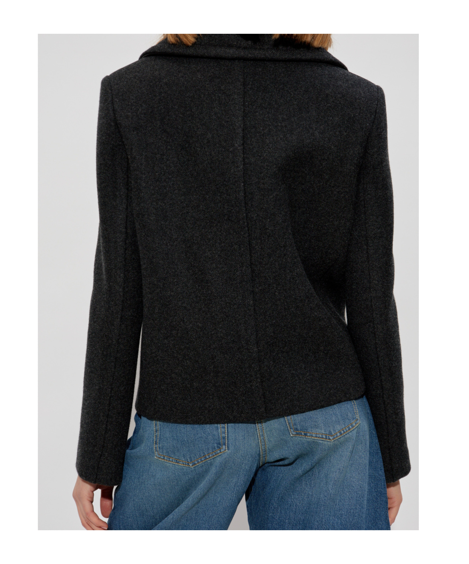 Shop Alaïa Long-sleeved Casual Jacket In Black