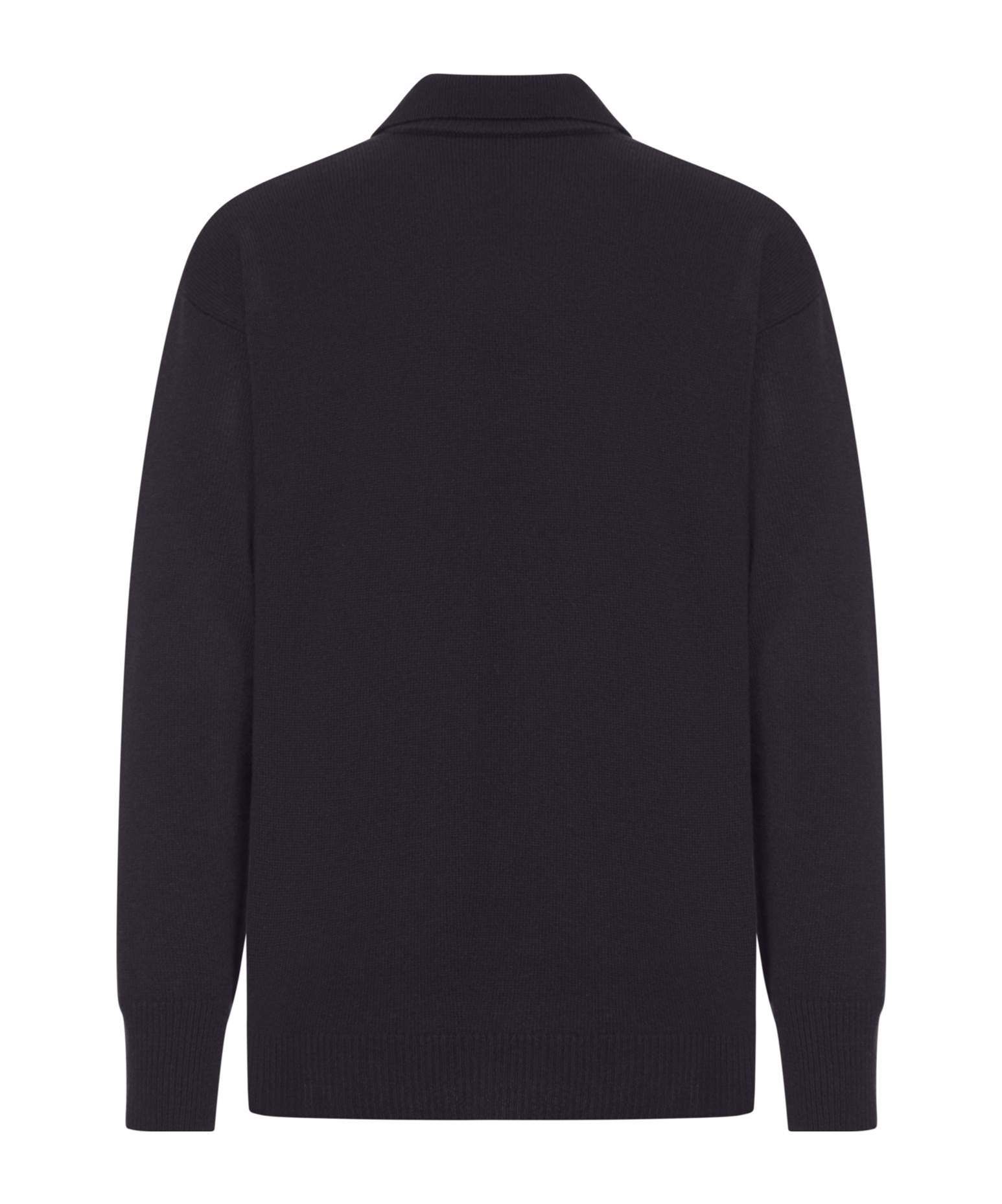 Roberto Collina Lapel Long-sleeved Sweater In Black