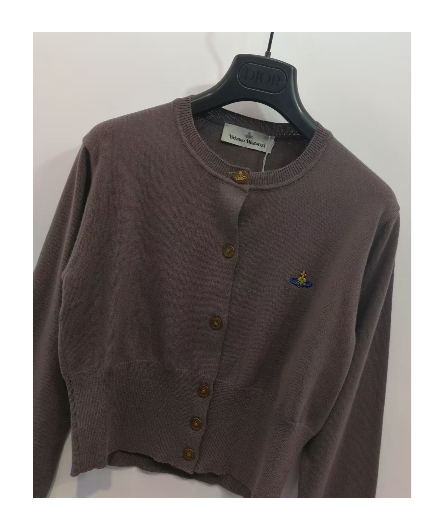 Vivienne Westwood Cropped Cardigan In Brown