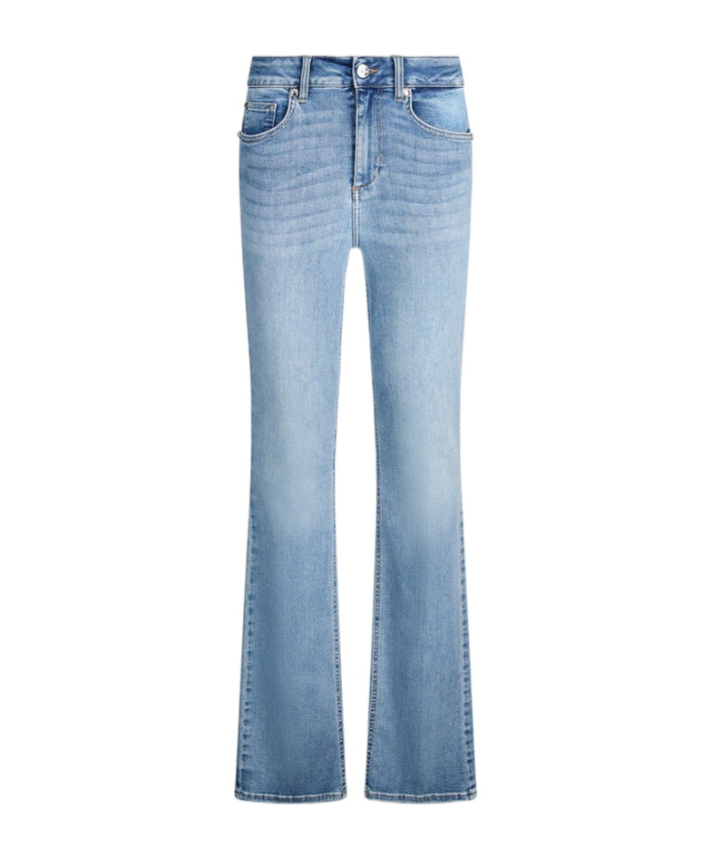 Liu •jo Liu Jo High-waisted Bootcut Jeans With Stonewash Finish In Blue