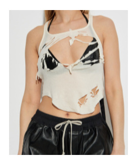 RICK OWENS DRKSHDW RICK OWENS DRKSHDW DISTRESSED TANK TOP