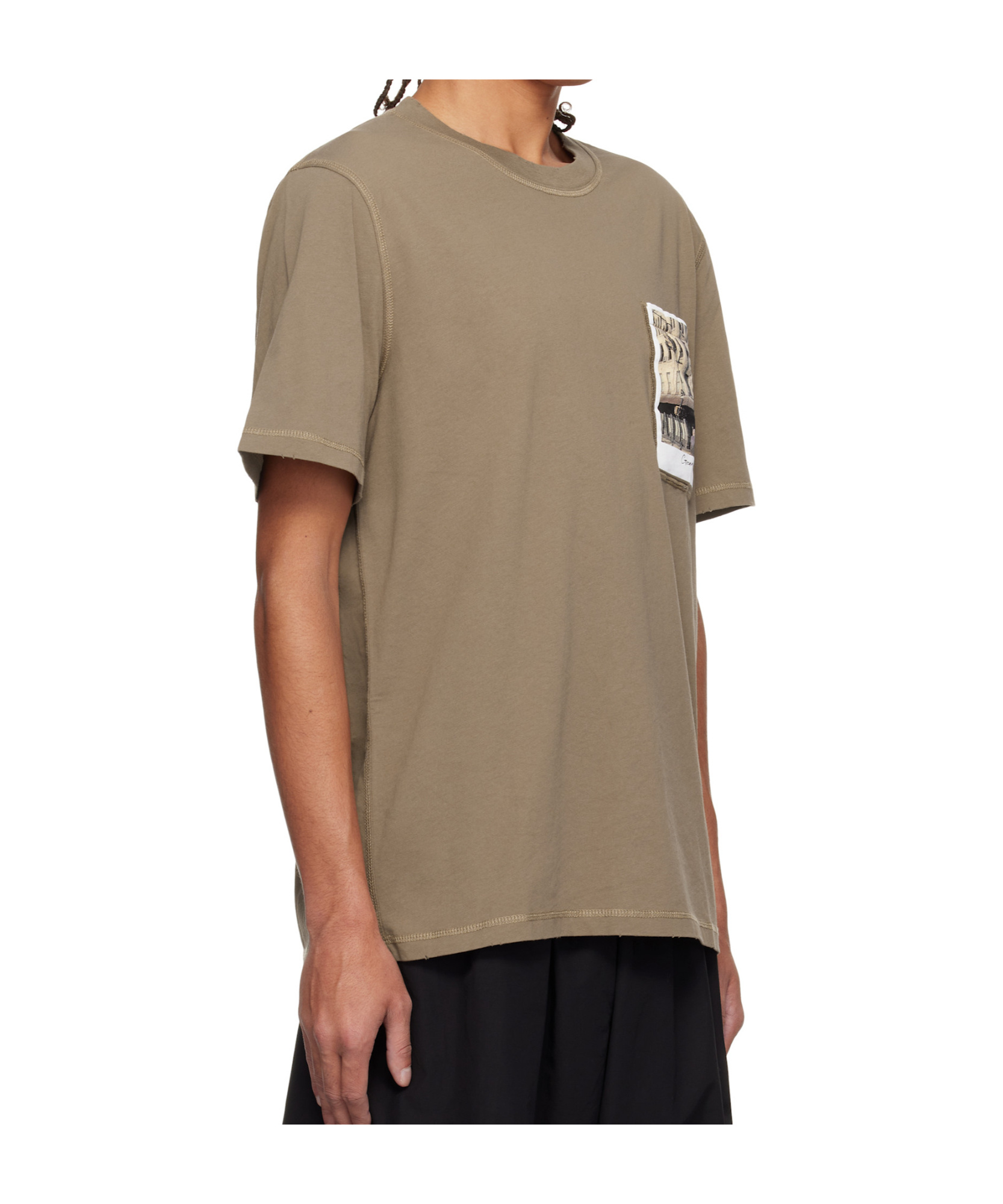 Helmut Lang Postcard: Greenwich T-shirt In Brown