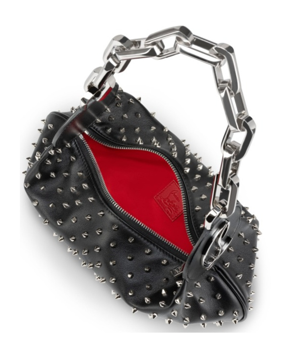Christian Louboutin Le 54 Studded Leather Shoulder Bag In Black
