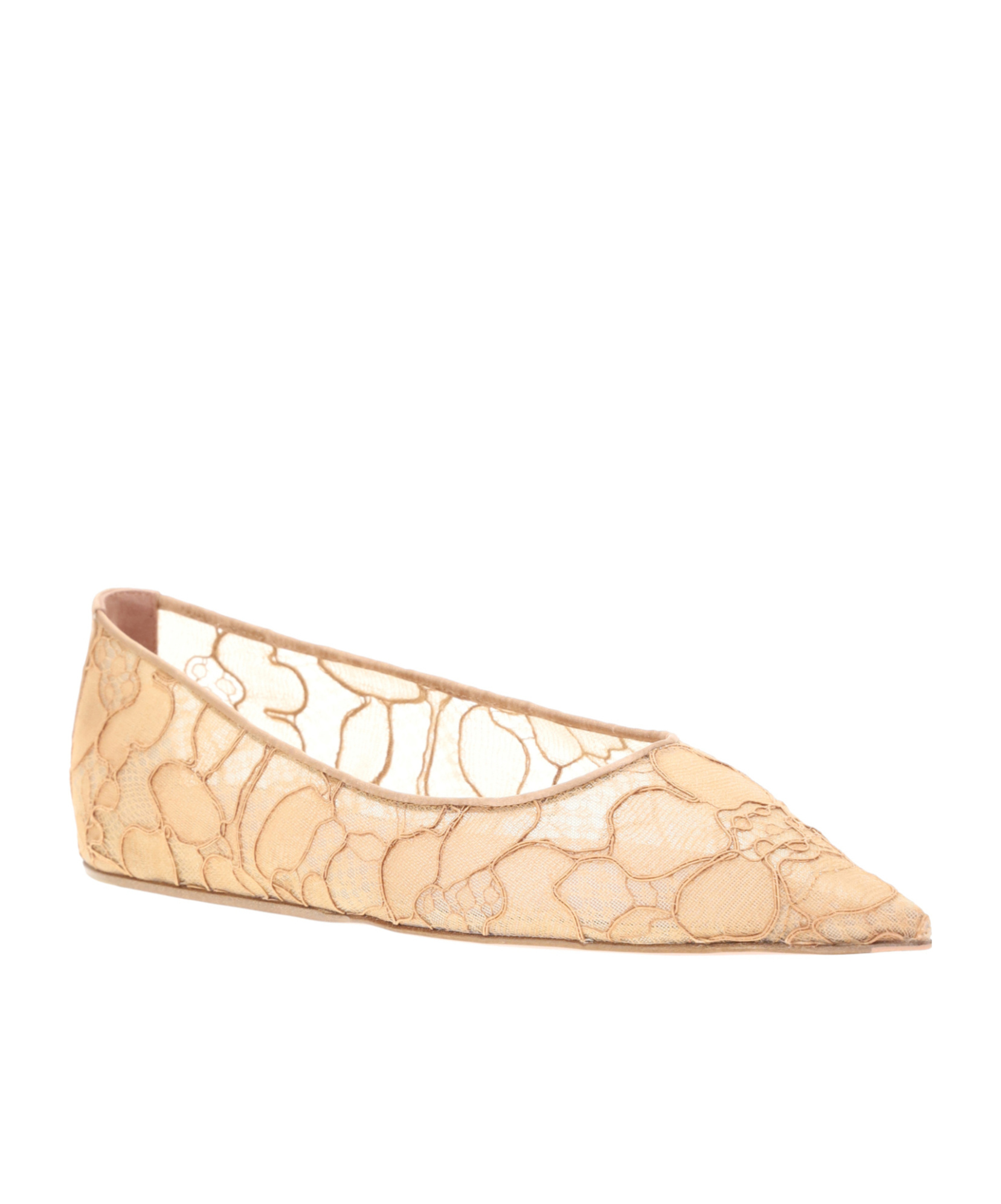 Amina Muaddi Barbara Slip-on Ballerinas In Nude