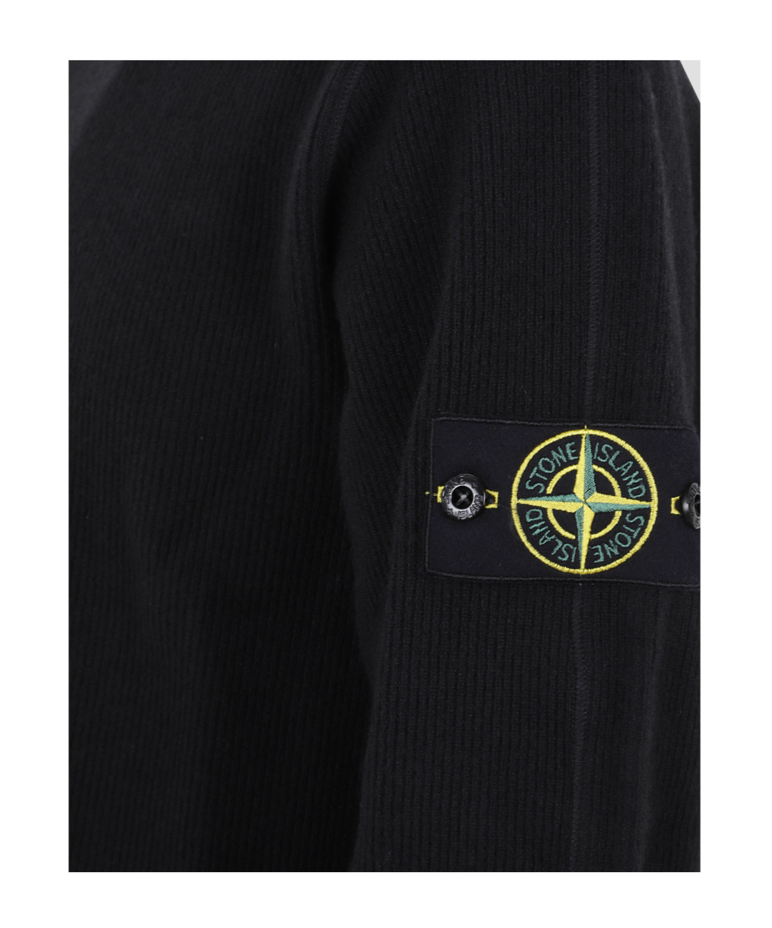 Stone Island Turtleneck Sweater In Black