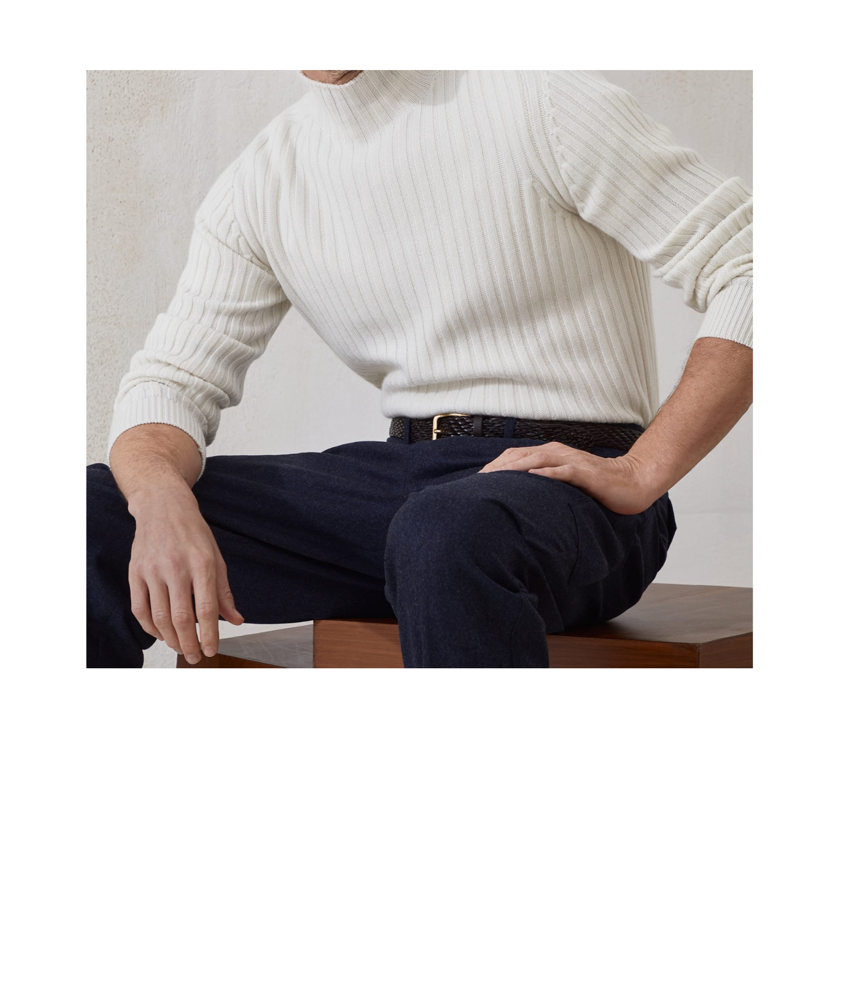 Brunello Cucinelli Wide-ribbed Sweater In White