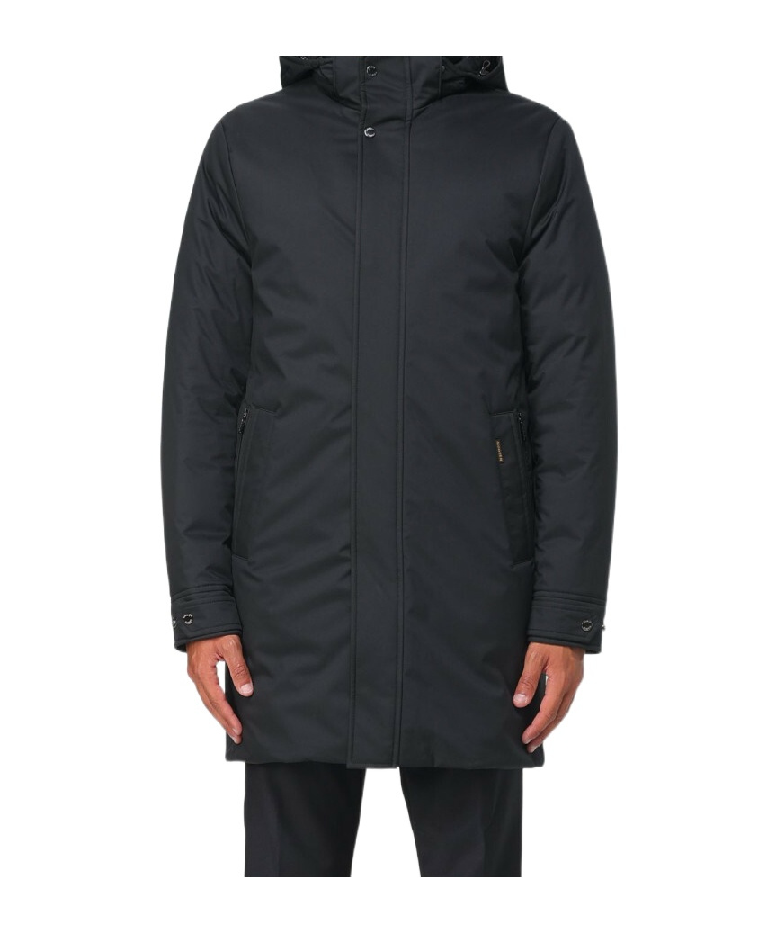 Moorer Raffaello Hooded Coat In Black