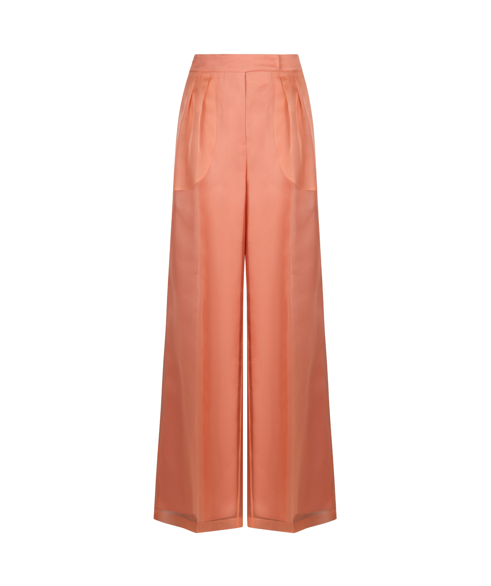 Max Mara Silk Organza Trousers In Pink