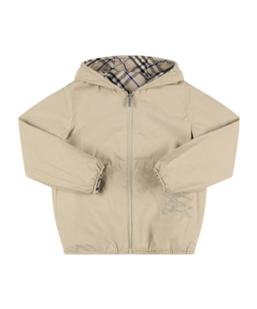 Burberry Childrens Reversible Check Cotton Blend Jacket