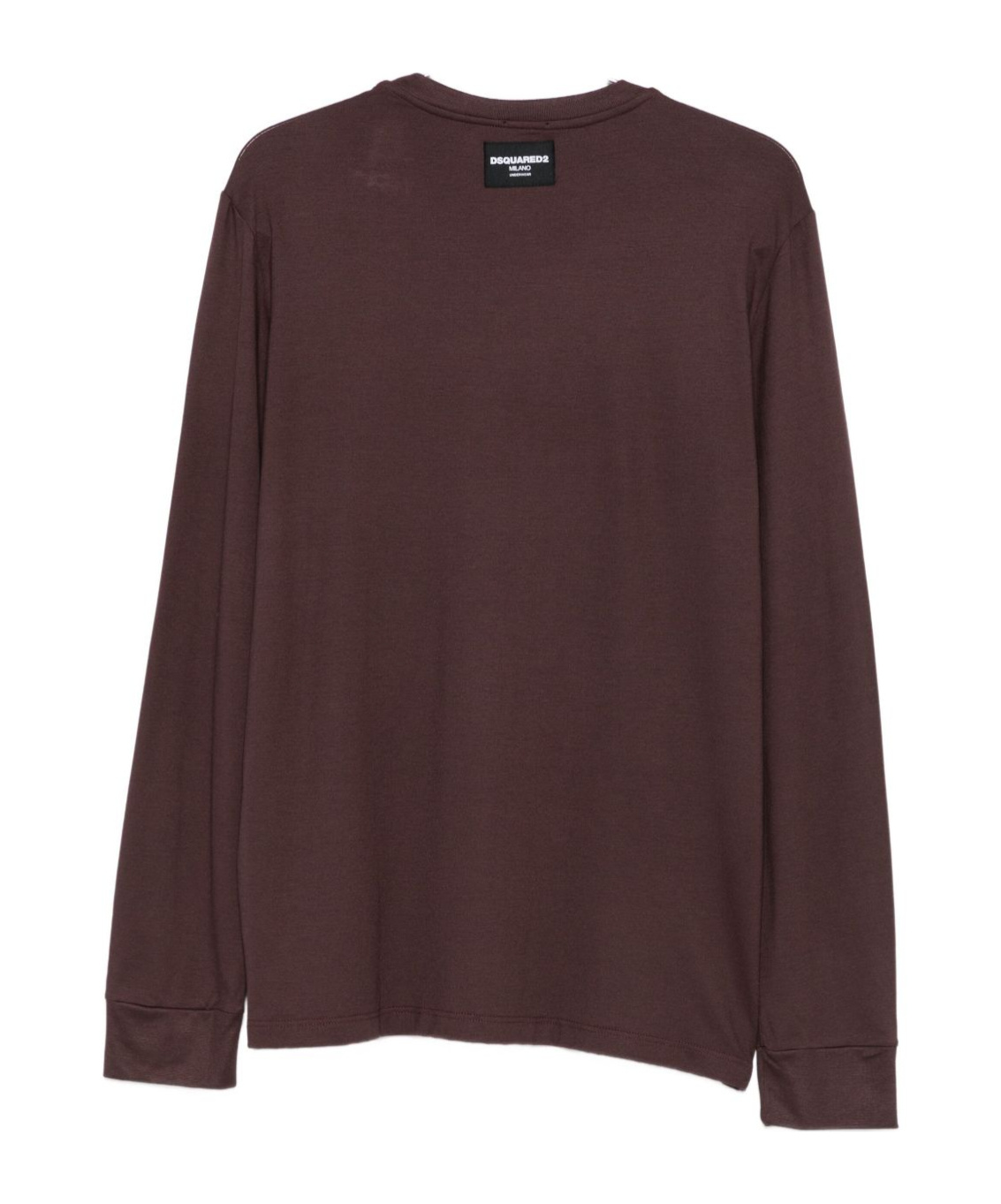 Dsquared2 Intimo Bordeaux Long-sleeve Top In Brown