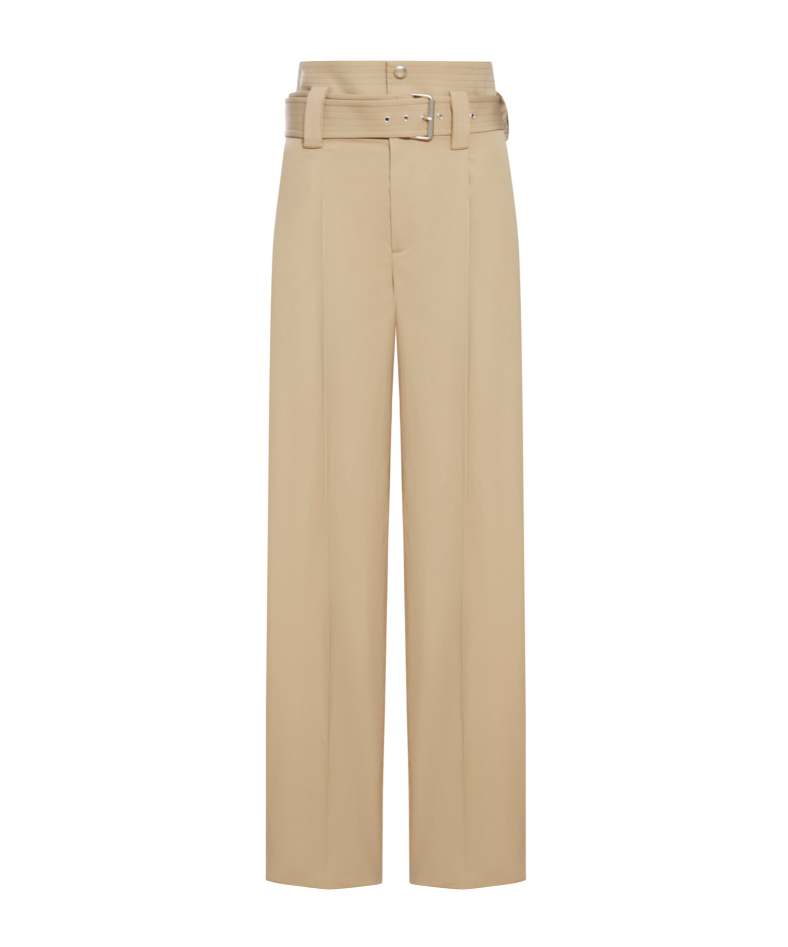 Bottega Veneta Gabardine Trousers With Belt In Nude