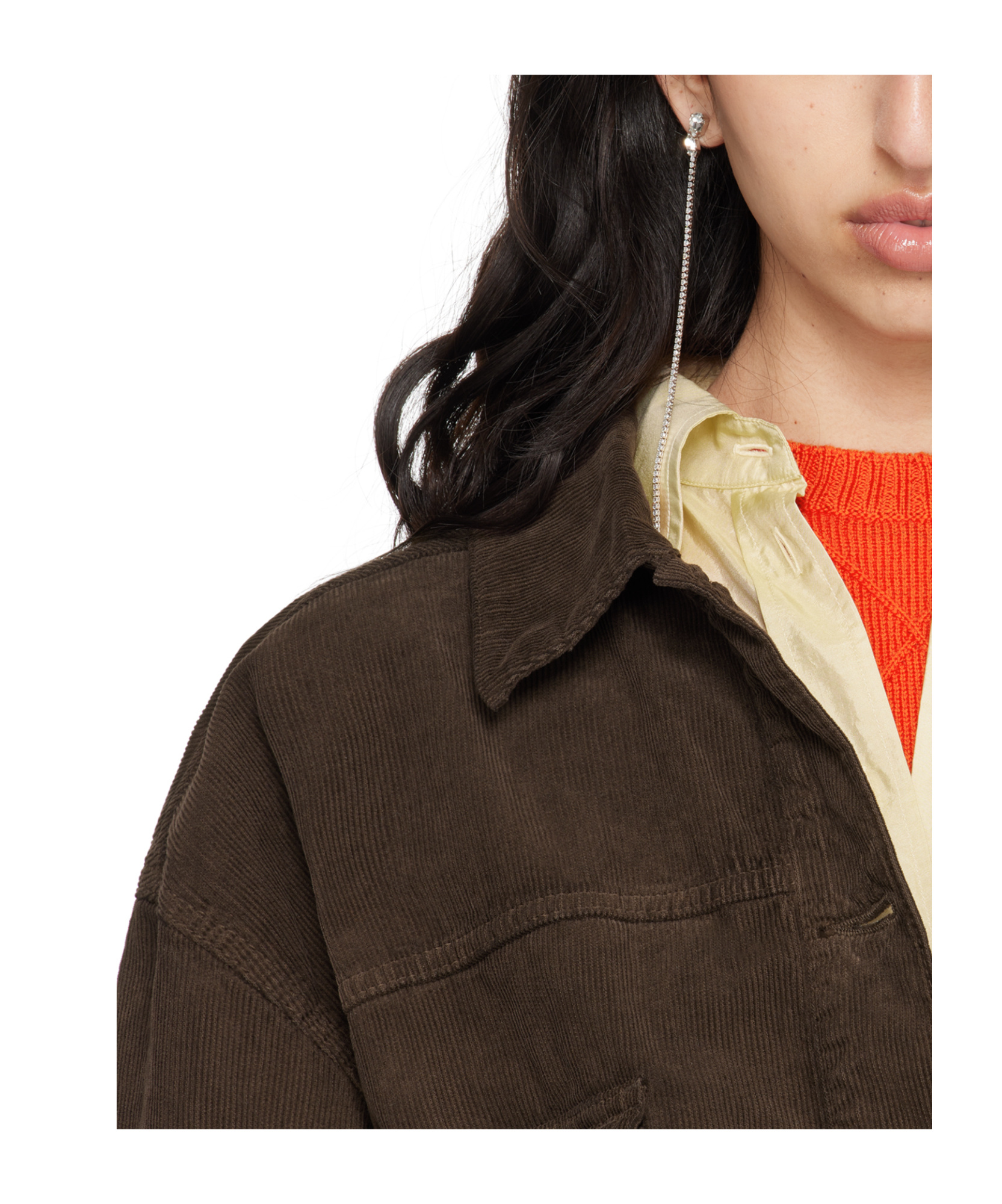 Jil Sander Crystal-embellished Earrings In Silver Crystal