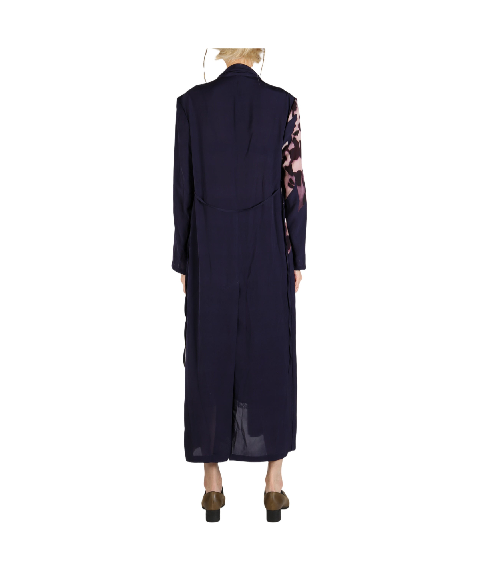 Shop Dries Van Noten Floral Print Embellished Coat In Navy